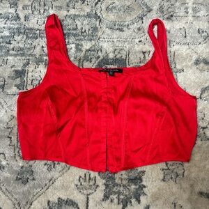 Red Women's Corset Top